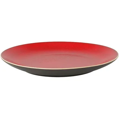 Тарелка «Лава» керамика D=27см красный,черный, изображение 2