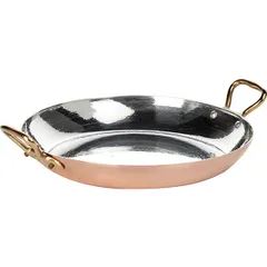 Frying pan 2 handles  tin, copper  D=20, H=3cm