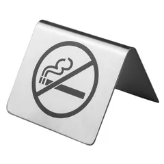 “No smoking” sign  stainless steel , H=45, L=60, B=60mm  metal.