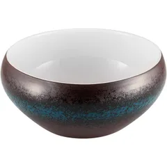 Салатник «Эстиа» фарфор ,H=8,L=18см синий,коричнев.