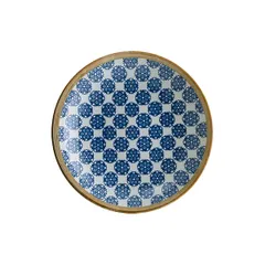 Тарелка глубокая «Калиф Лотус» фарфор 1л D=230,H=45мм белый,синий