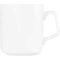 Mug “Elsa” porcelain 350ml D=8.2,H=9.2,L=115.8cm white