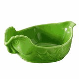 Блюдо для подачи для дичи фарфор ,H=60,L=151,B=105мм зелен.