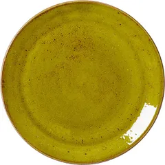 Plate "Kraft Apple" small  porcelain  D=28, H=2cm  mustard.