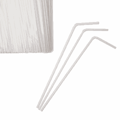 Tubes with bend[1000pcs] polyprop. D=5,L=240mm white