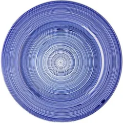 Plate “Indigo Spiral”  porcelain  D=28cm  blue