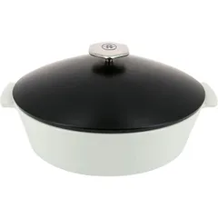 Duckpot with lid “Revolution” ceramics 3.5l ,H=16,L=32.5,B=26.5cm white,black