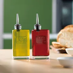 Бутылка для масла «Оптима» стекло 250мл ,H=14,L=7,B=5см прозр., изображение 3