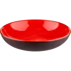 Тарелка глубокая «Кармин» керамика D=24см красный,черный, изображение 2