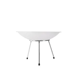 Емкость фуршетная «Вайт Сатин» на металлической подставке стекло,сталь D=40/25,H=24,5см матовый,мета, изображение 2