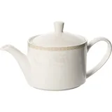 Чайник заварочный «Антуанетт» фарфор 0,852л D=12,8,H=16,L=22,5см белый,олив.