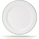 Тарелка «Грин дэппл» мелкая фарфор D=27см белый,зелен.