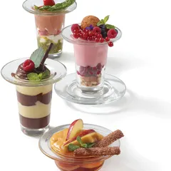 Креманка «Капелло» с блюдцем стекло 240мл D=120/50,H=132мм прозр., изображение 3