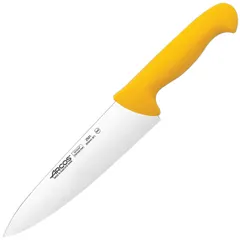 Нож поварской «2900» сталь нерж.,полипроп. ,L=333/200,B=50мм желт.,металлич.