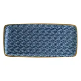 Блюдо сервировочное «Калиф Люпин» прямоугольное фарфор ,L=34,B=16см белый,синий