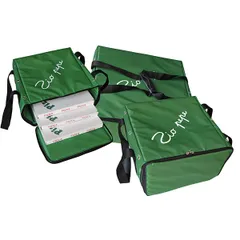 Сумка для доставки пиццы на 3 шт Dmax=48см термостойкая нейлон ,H=14,L=50,B=50см зелен.
