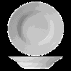 Тарелка глубокая «Граффити» широкий край фарфор 300мл D=220,H=48мм белый