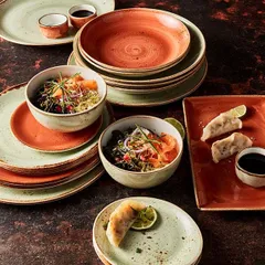 Блюдо «Крафт Терракота» прямоугольное фарфор ,H=24,L=270,B=168мм терракот, изображение 4