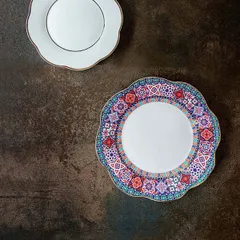 Тарелка «Анемон Эбе» мелкая кост.фарф. D=26,5см белый,разноцветн., изображение 3