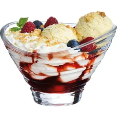 Креманка «Джаззд Свирл» стекло 250мл D=125,H=92мм прозр., изображение 2