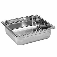 Gastronorm container (2/3)  stainless steel , H=65, L=354, B=325mm  metal.