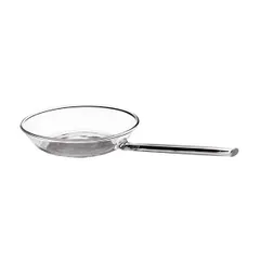 Frying pan for serving “Boro”  glass  D=15cm  clear.