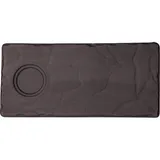 Блюдо для подачи «Базальт» фарфор D=5,L=25,B=12см черный,матовый