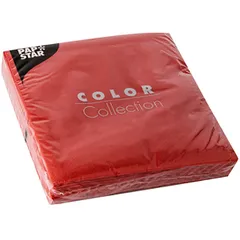 Салфетки бумажные треухслойные 33*33см[20шт] бум. салфет. ,H=2,L=13,B=13см красный, изображение 2