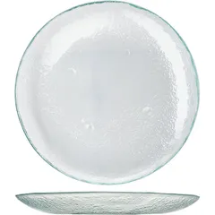 Serving dish glass D=27,H=3cm white