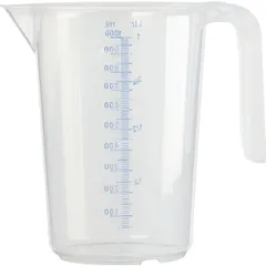 Стакан мерный с ручкой полипроп. 1л D=10,H=18см прозр.