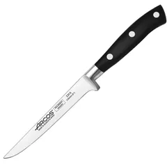 Нож для обвалки мяса «Ривьера» сталь нерж.,полиоксиметилен ,L=26/130,B=35мм черный,металлич.