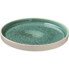 Блюдо «Эрбосо Реативо» фарфор D=280,H=35мм бирюз.,бежев., изображение 2