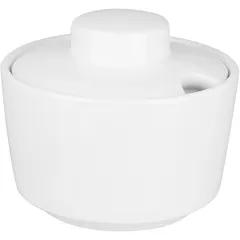 Sugar bowl with lid “Kunstwerk”  porcelain  D=96, H=80mm  white