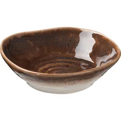 Deep plate “Marron Reativo”  porcelain  1.2 l  brown, beige.