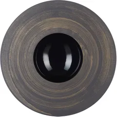 Тарелка «Сфера» с широким бортом керамика 300мл D=30,3см черный,золотой