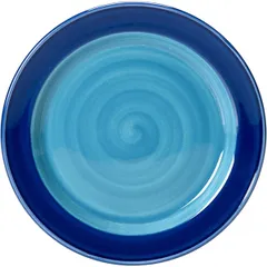 Plate “Freedom Blue” small  porcelain  D=16cm  white, blue.