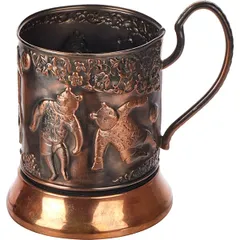 Подстаканник «Чемпионат мира по футболу-2018» медь D=68,H=100мм медный