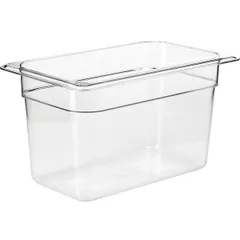 Gastronorm container (1/4)  polycarbonate  3.7 l , H=15, L=26.5, B=16.2 cm  transparent.