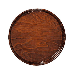 Round tray  beech  D=36cm  brown.