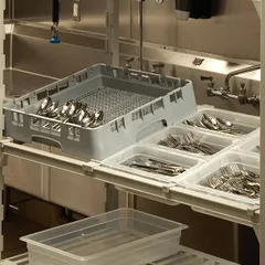 Кассета для столовых приборов Hвнутр.=67мм полипроп. ,H=10,1,L=50,B=50см серый, изображение 2