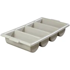 Container for cutlery (4 compartments)  polyethylene , H=95, L=540, B=292mm  gray