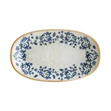 Блюдо сервировочное «Виенто» овальное фарфор ,L=150,B=85мм белый,синий