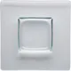 Тарелка «Бордер» квадратная стекло 48мл ,H=21,L=130,B=130мм прозр.,зелен.