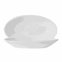 Блюдо «Ресторан» овальное стекло ,H=2,L=16,B=9см белый