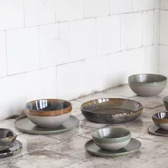 Салатник «Серфис» керамика 2,4л D=235,H=95мм коричнев., изображение 2