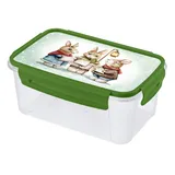 Контейнер для продуктов «Зайки» с крышкой полипроп. 1,1л прозр.,зелен.