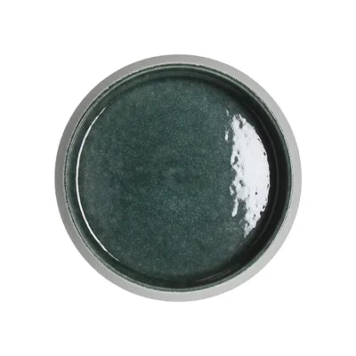 Салатник «Эллипс» керамика D=200,H=55мм белый,зелен., изображение 2