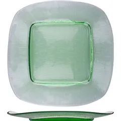 Блюдо «Грин» квадратное стекло ,L=27,B=27см зелен.