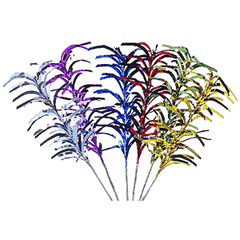 Украшения для коктейлей «Пальма ассорти на палочке» L=22cм  фольга,дерево ,H=205,L=120,B=40мм разноц