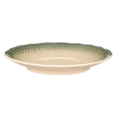 Блюдце «Эйфория» фарфор D=15/6,H=2см бежев.,зелен., Цвет: Бежевый, изображение 2
